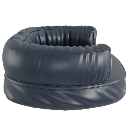 ergonomisk hundeseng 60x42 cm skum og kunstlæder mørkeblå