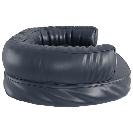 ergonomisk hundeseng 88x65 cm skum og kunstlæder mørkeblå