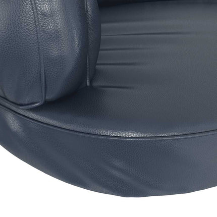 ergonomisk hundeseng 88x65 cm skum og kunstlæder mørkeblå