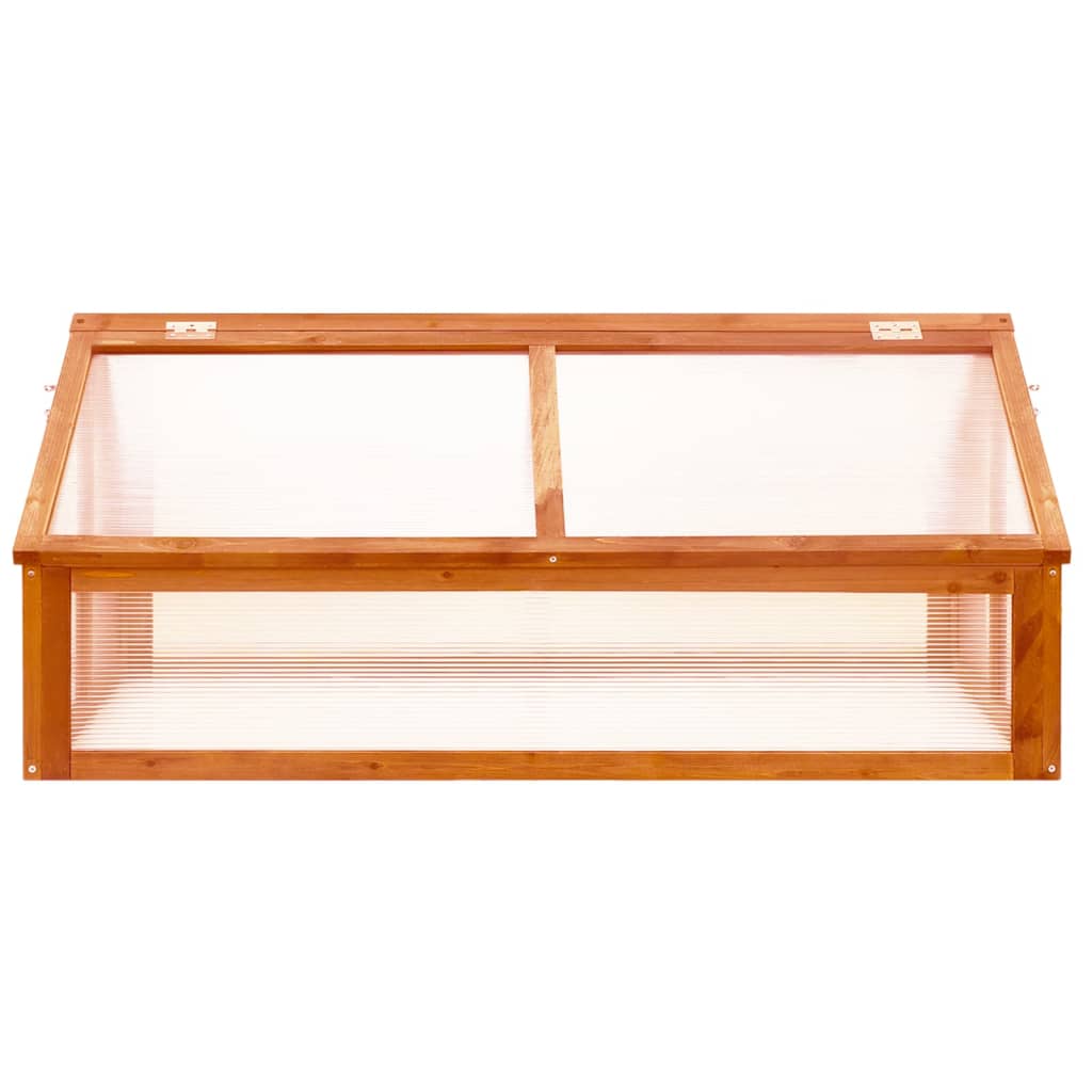 drivhus 114x80x50 cm fyrretræ brun