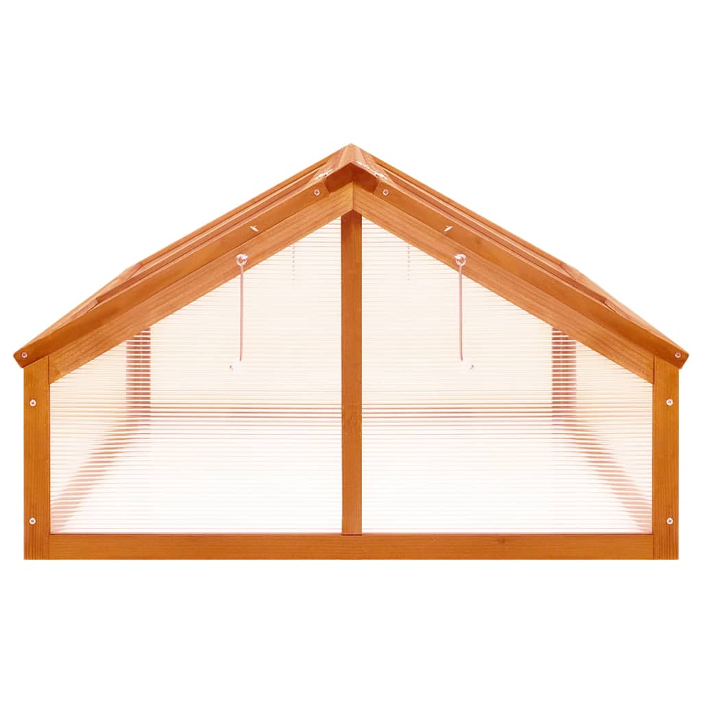 drivhus 114x80x50 cm fyrretræ brun