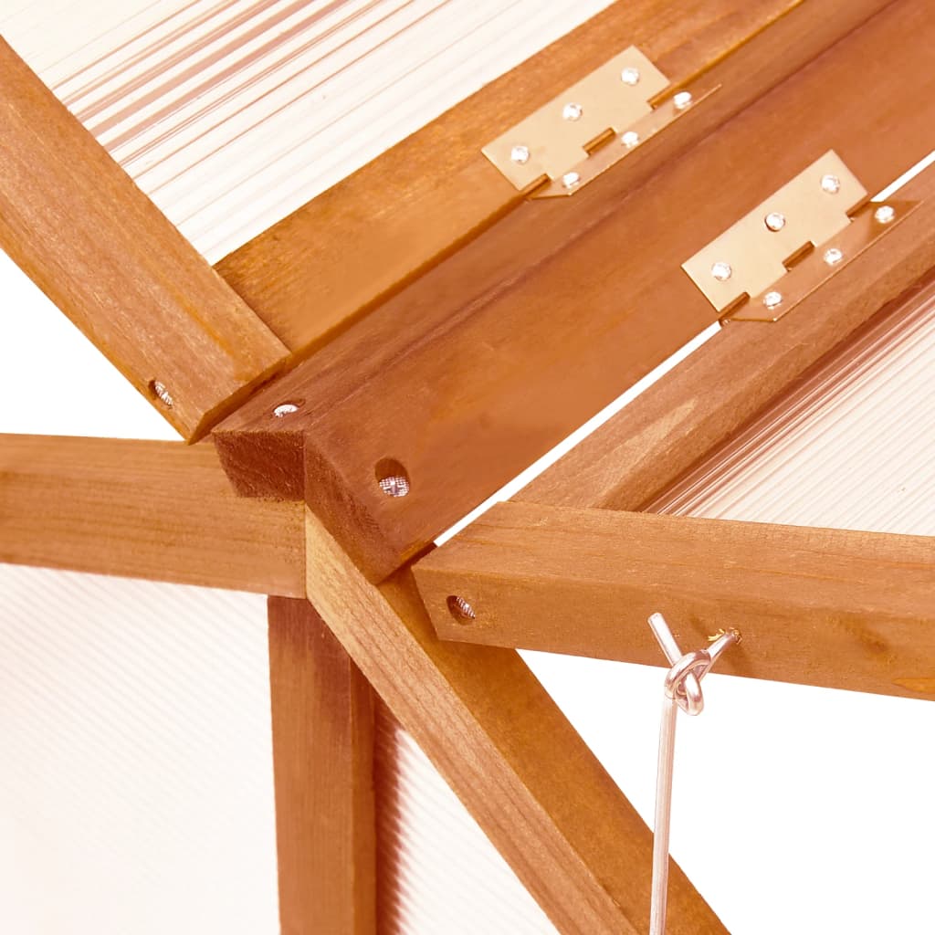 drivhus 114x80x50 cm fyrretræ brun