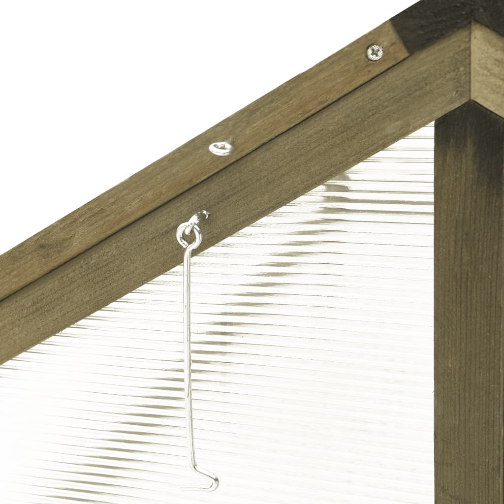 drivhus 114x80x50 cm fyrretræ grå