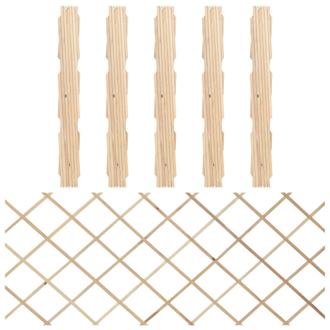 espalierhegn 5 stk. 180x80 cm massivt fyrretræ