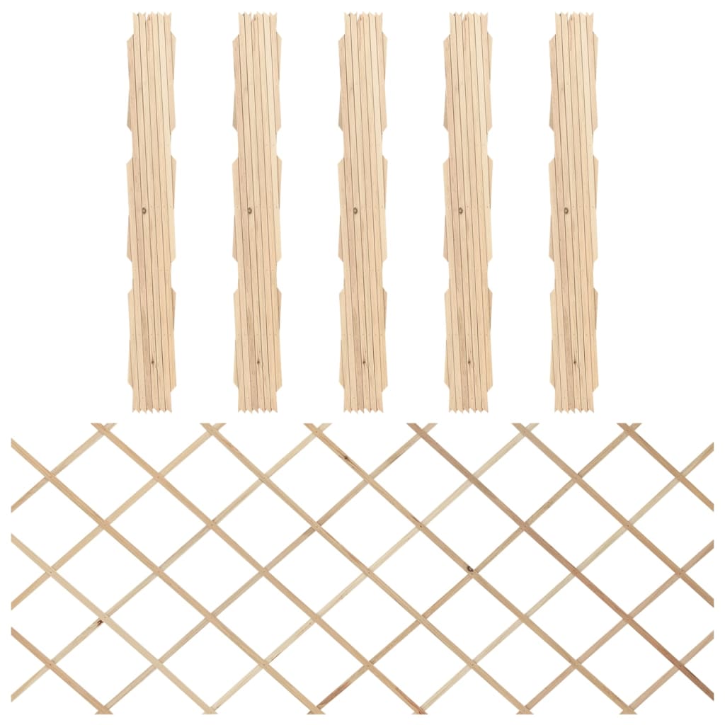 espalierhegn 5 stk. 180x80 cm massivt fyrretræ