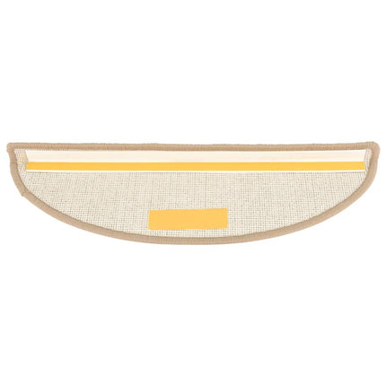 trappemåtter 15 stk. 56x17x3 cm brune halvrunde