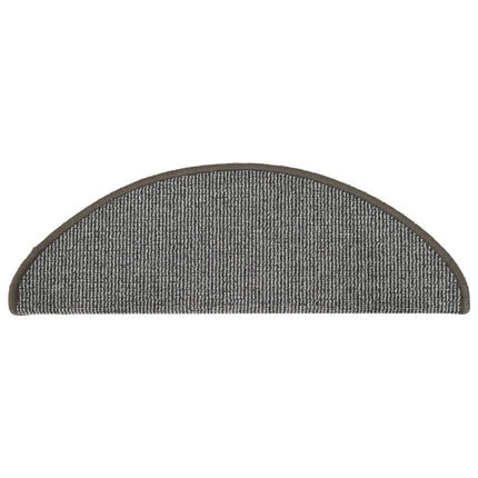 trappemåtter 15 stk. 65x21x4 cm grå halvrunde store