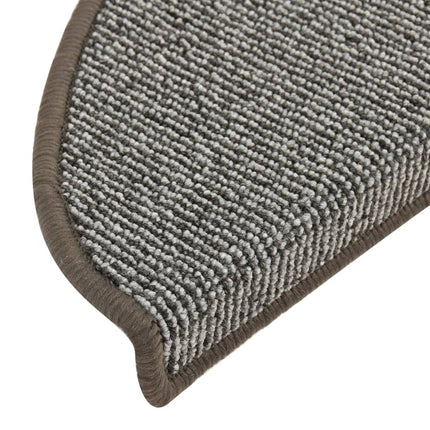 trappemåtter 15 stk. 65x21x4 cm grå halvrunde store