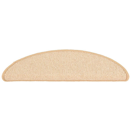 trappemåtter 15 stk. 65x21x4 cm cremefarvede halvrund store