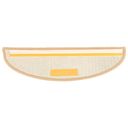 trappemåtter 15 stk. 65x21x4 cm cremefarvede halvrund store
