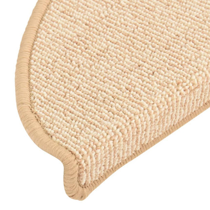 trappemåtter 15 stk. 65x21x4 cm cremefarvede halvrund store