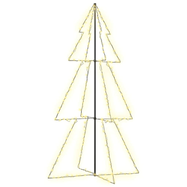 lysende juletræ 120x220 cm 300 LED'er indendørs/udendørs