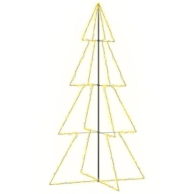 lysende juletræ 143x250 cm 360 LED'er indendørs/udendørs
