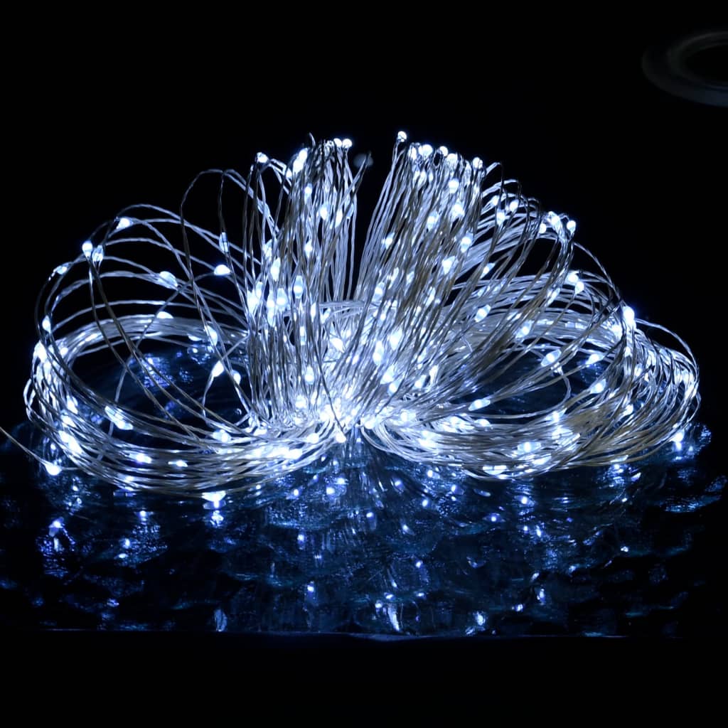 fairylights-lyskæde 40 m 400 LED'er 8 funktioner kold hvid