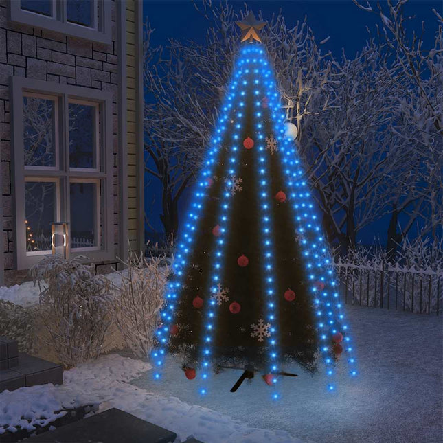 lysnet til juletræ 300 lysdioder 300 cm blå