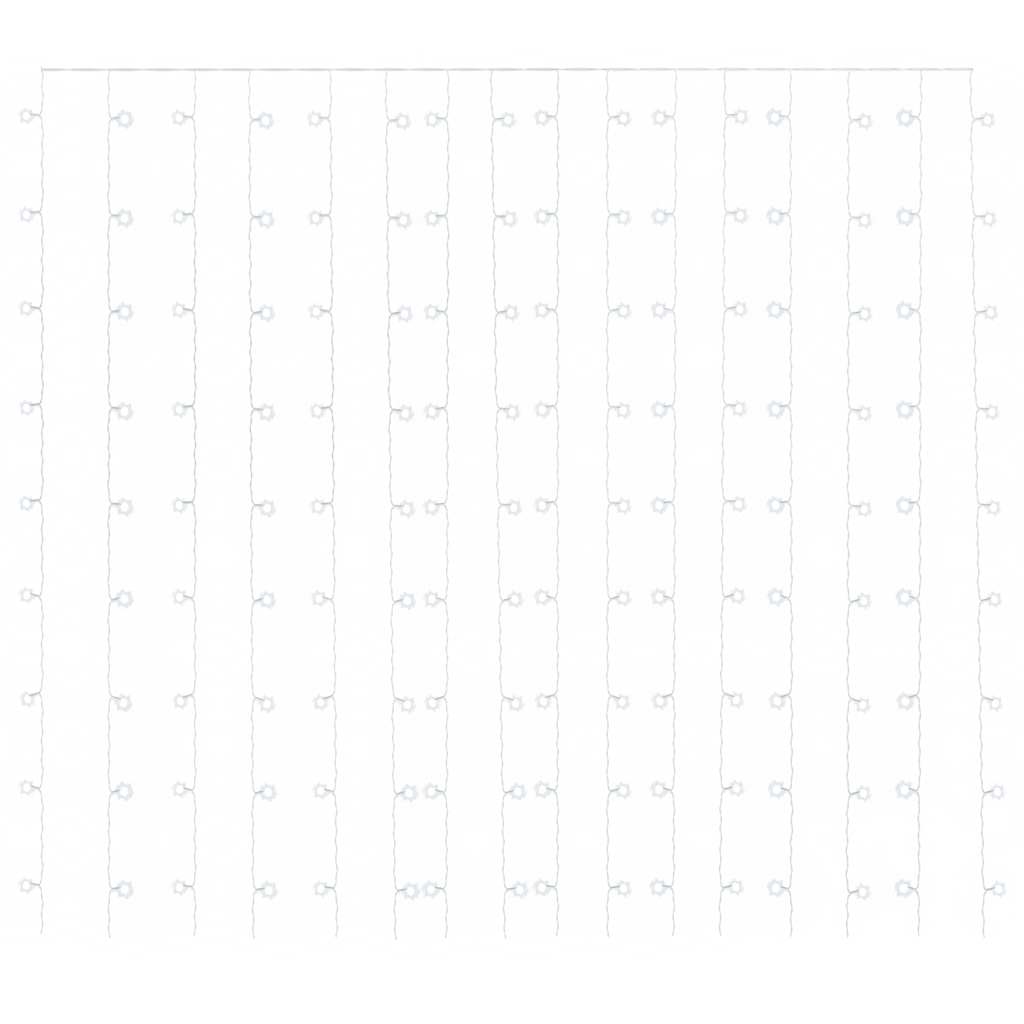 lysgardin 3x3 m 300 LED'er 8 funktioner kold hvid