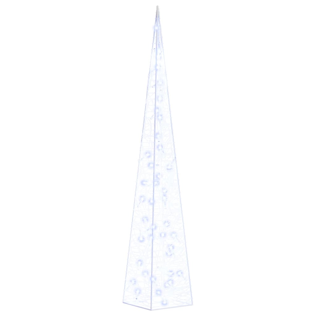 dekorativ LED-lyskegle akryl 90 cm blå