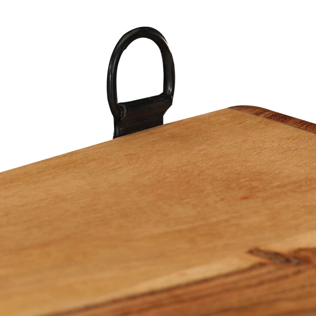 væghylder 3 dele kubeformet massivt akacietræ