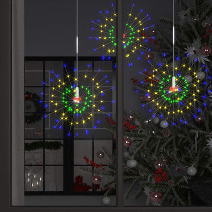 udendørslys fyrværkeridesign 2 stk. 20 cm 280 LED'er flerfarvet