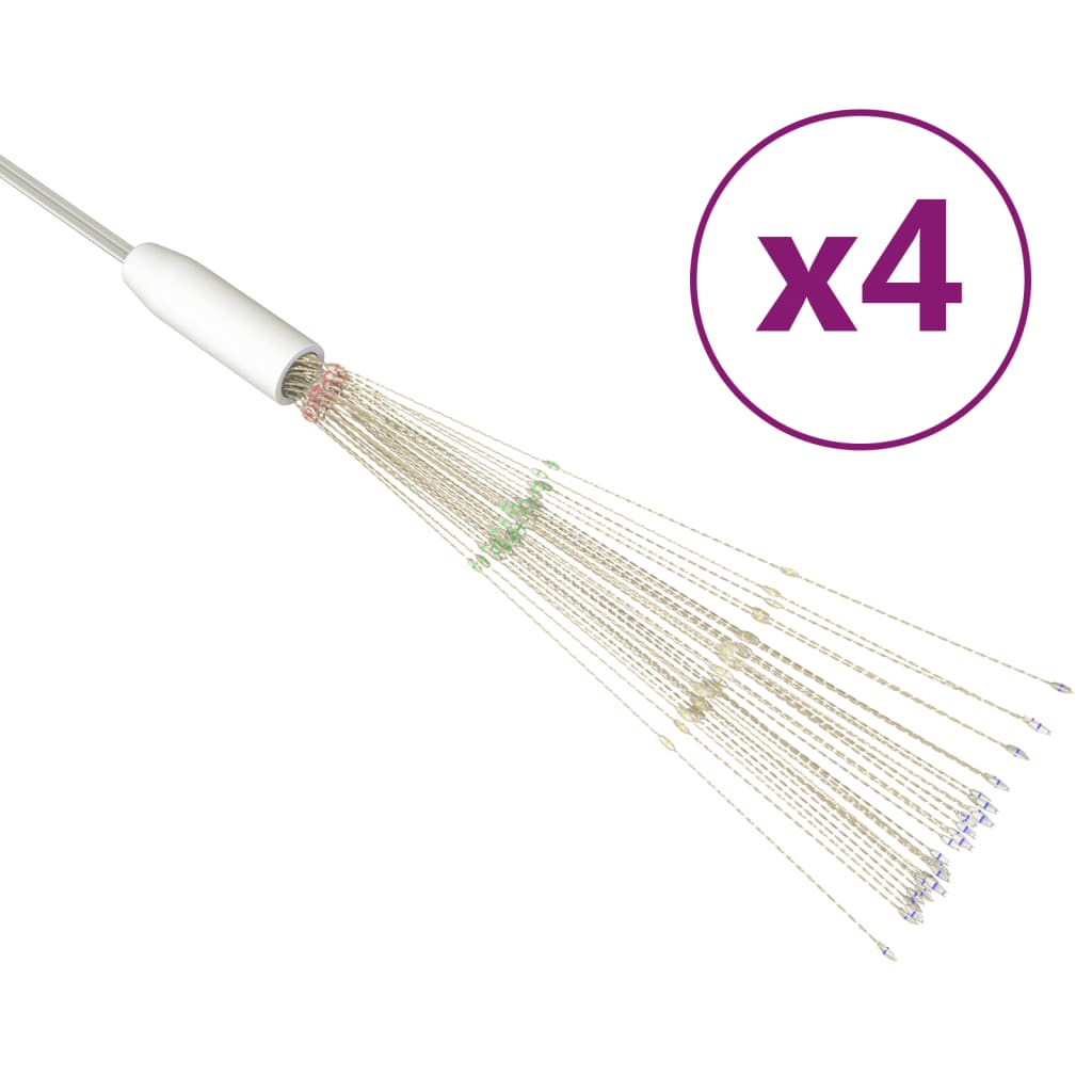udendørslys fyrværkeridesign 4 stk. 20 cm 560 LED'er flerfarvet