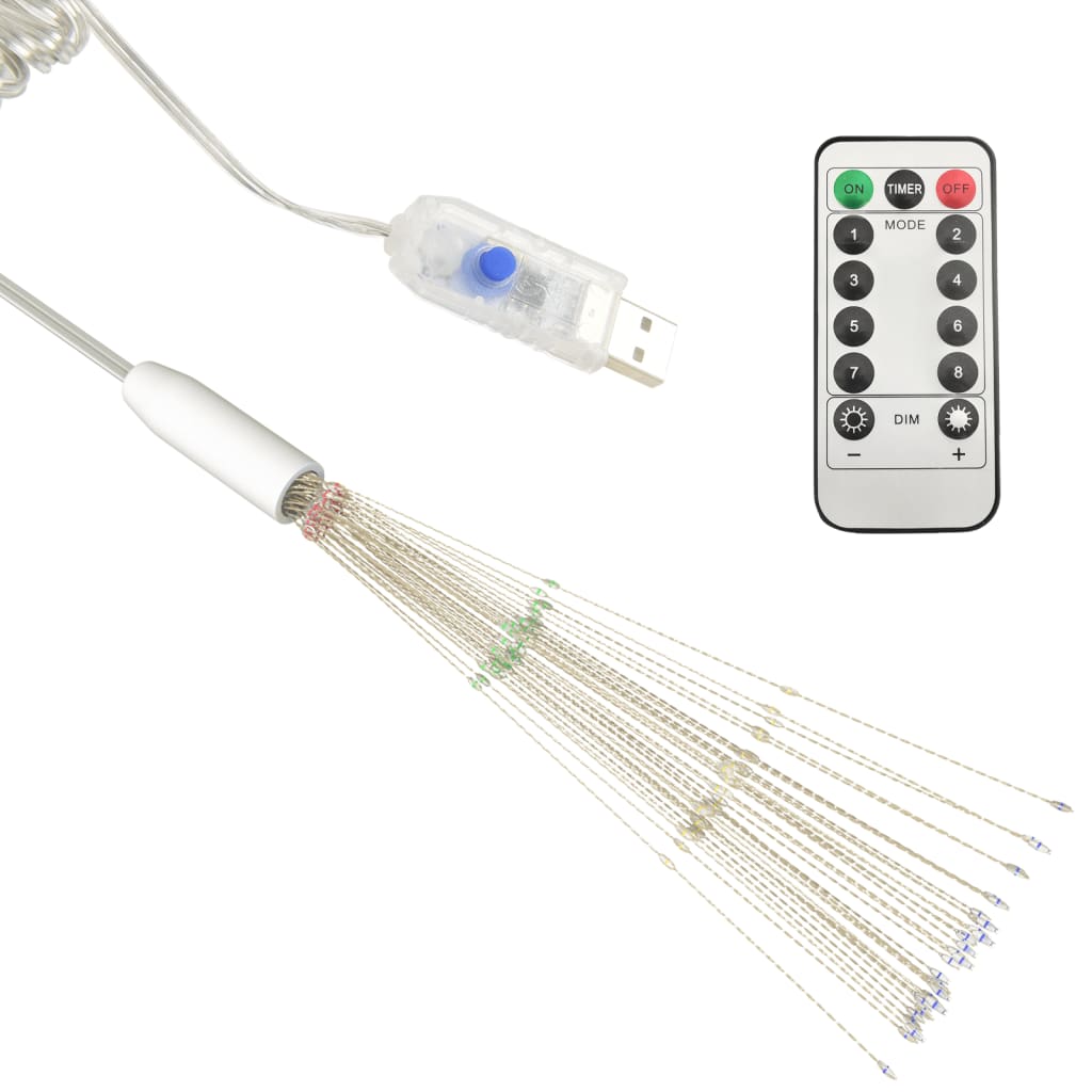 udendørslys fyrværkeridesign 4 stk. 20 cm 560 LED'er flerfarvet