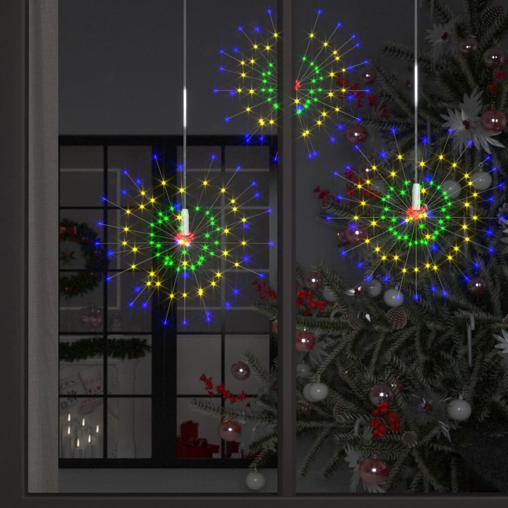 udendørslys fyrværkeridesign 4 stk. 20 cm 560 LED'er flerfarvet