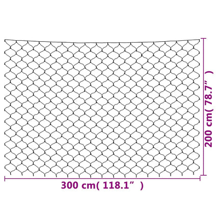 lysnet 3x2 m 204 LED'er inde/ude koldt hvidt lys