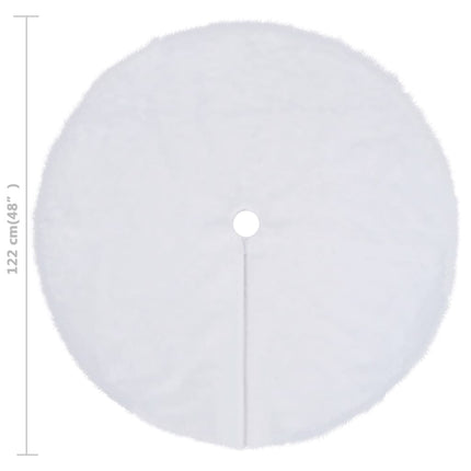 juletræsnederdel hvid 122 cm kunstpels