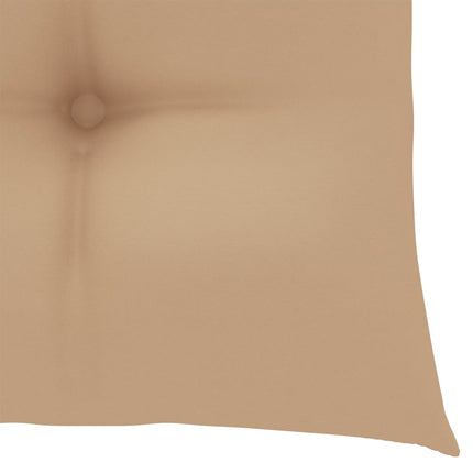 havestole 4 stk. med beige hynder massivt teaktræ