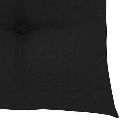 havestole 4 stk. med sorte hynder massivt teaktræ