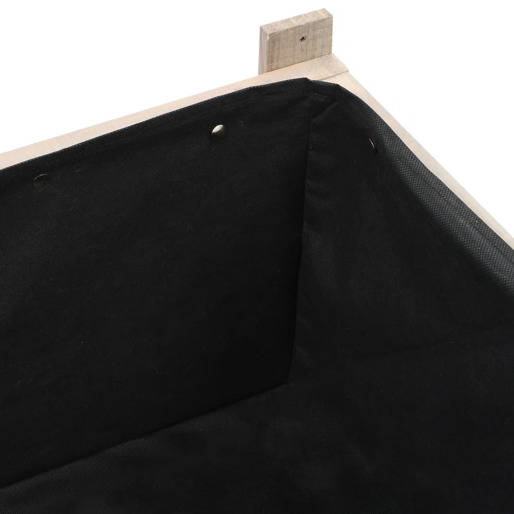 højbed med drivhus 110x54x120 cm massivt grantræ