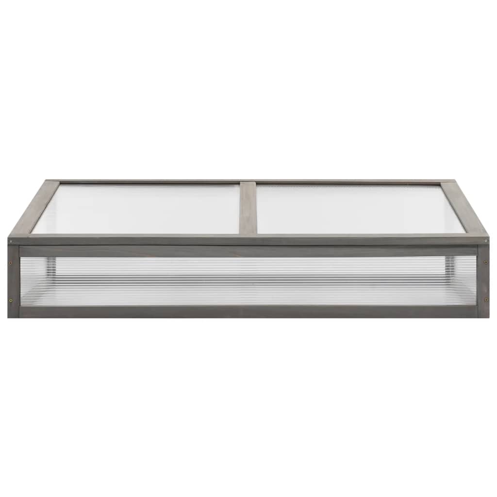 højbed med drivhus 110x54x120 cm massivt grantræ