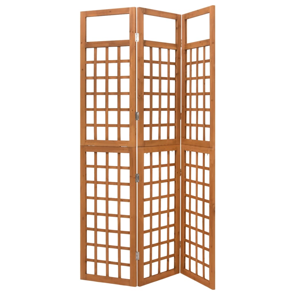 3-panels rumdeler/espalier 121x180,5 cm massivt grantræ billede