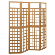 4-panels rumdeler/espalier 161x180 cm massivt grantræ