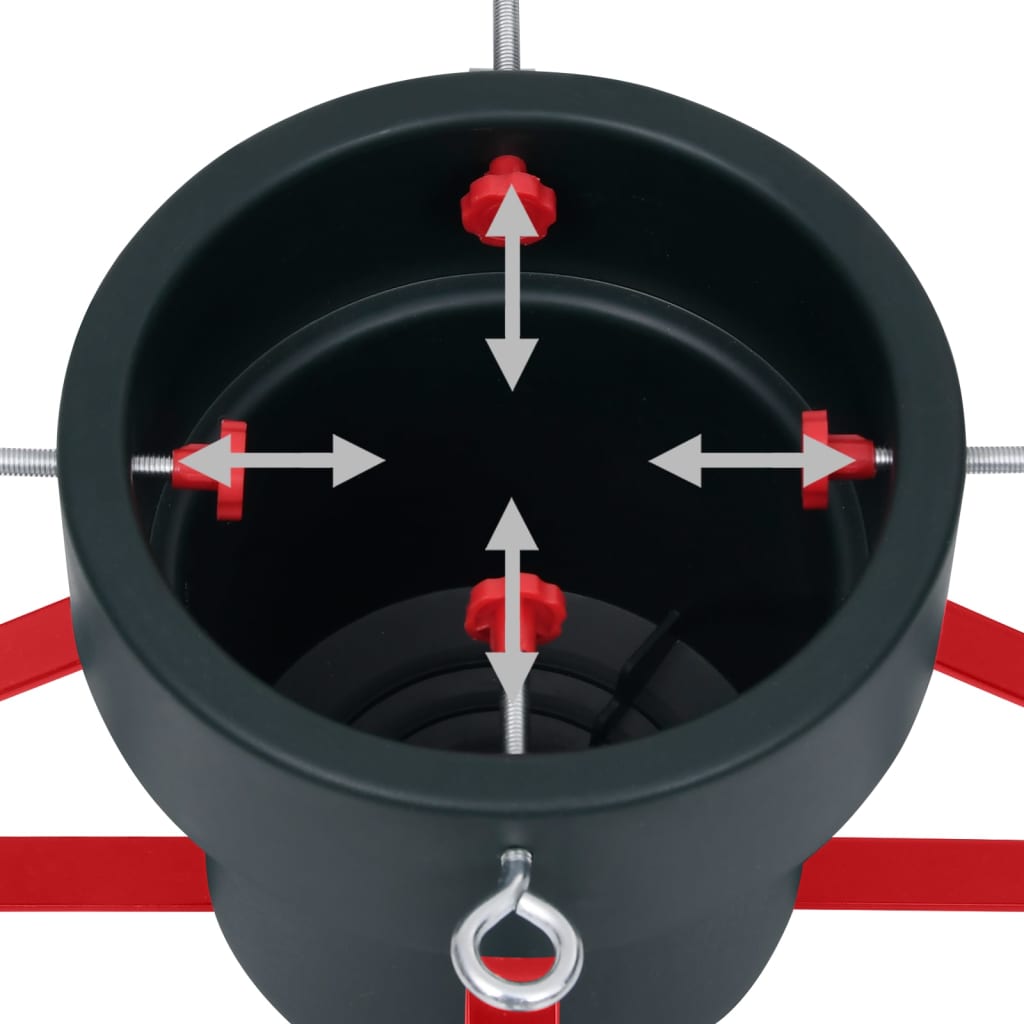 juletræsfod 46x46x19 cm grøn og rød