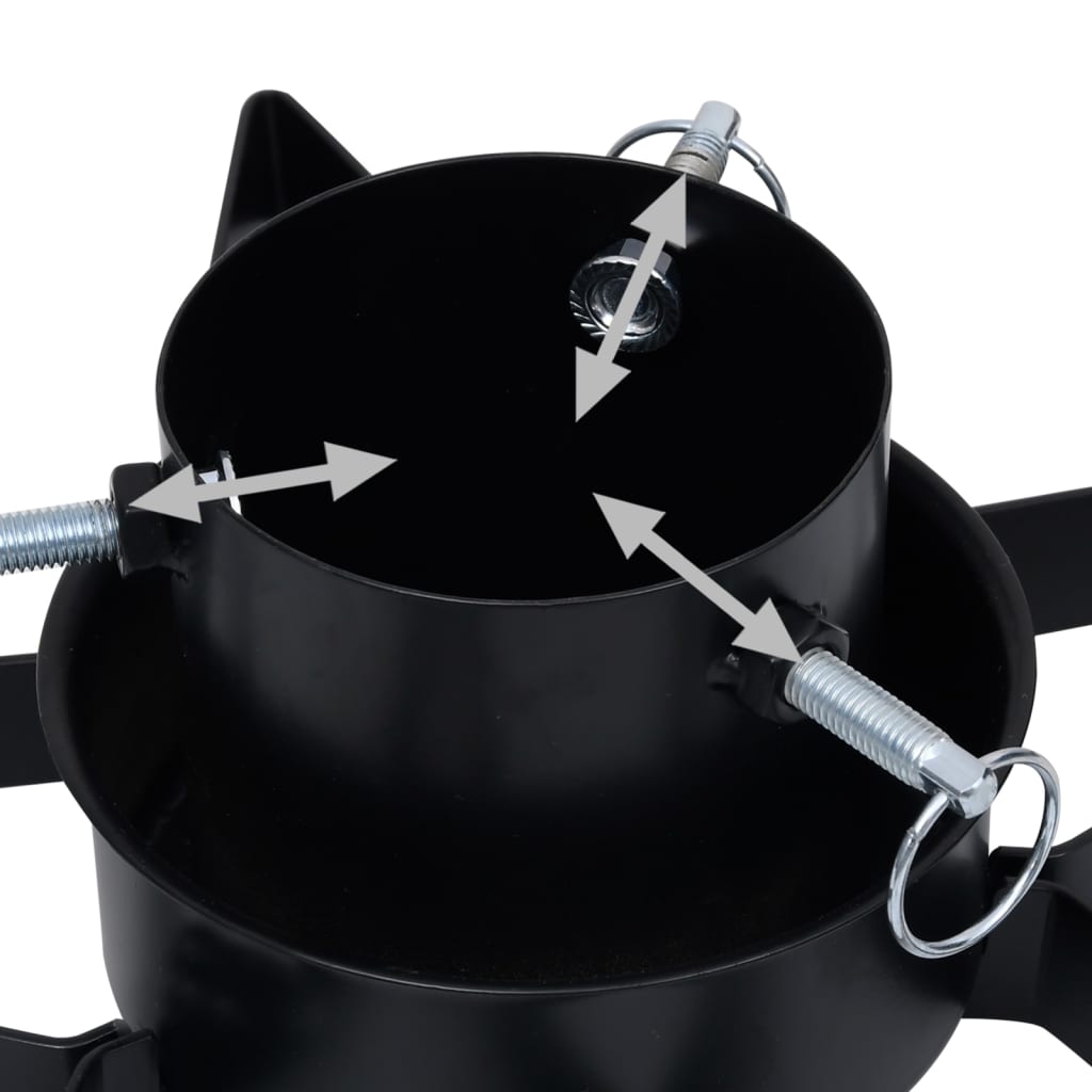 juletræsfod 47x47x13,5 cm sort