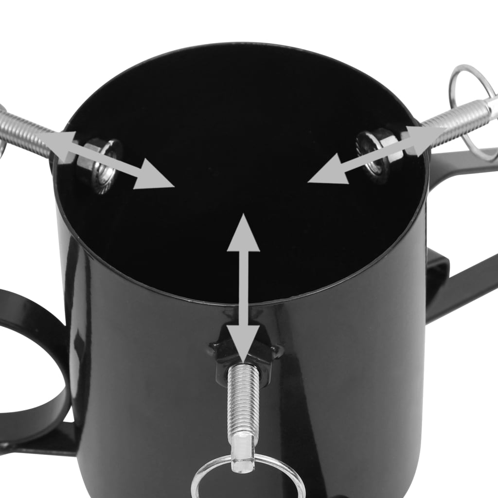 juletræsfod 58x58x21 cm sort