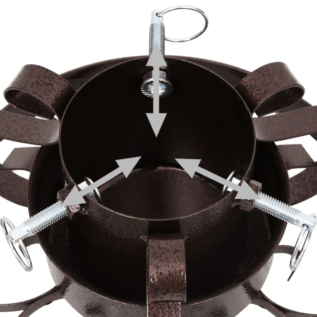 juletræsfod 29x29x15,5 cm antik kobberfarve