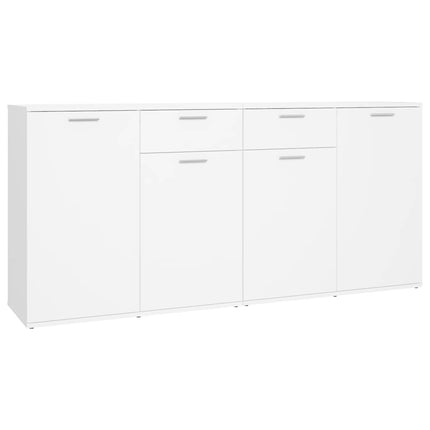 skænk 160x36x75 cm konstrueret træ hvid
