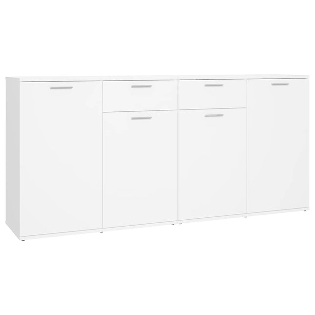 skænk 160x36x75 cm konstrueret træ hvid