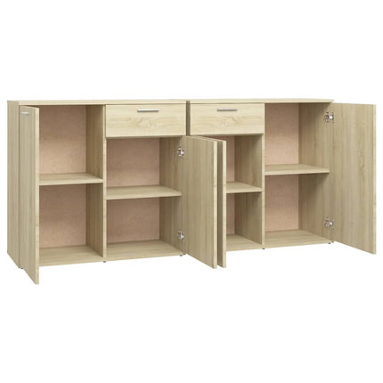 skænk 160x36x75 cm konstrueret træ sonoma-eg