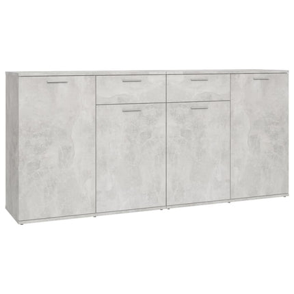 skænk 160x36x75 cm konstrueret træ betongrå