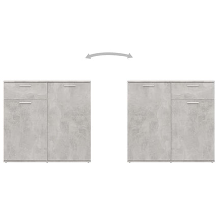 skænk 160x36x75 cm konstrueret træ betongrå