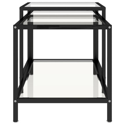 stueborde 2 stk. hærdet glas transparent