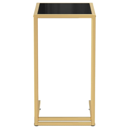 sidebord 50x35x65 cm hærdet glas sort