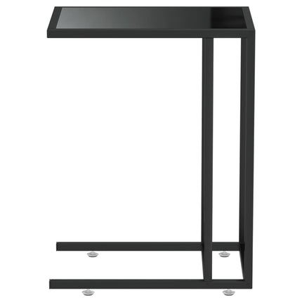 sidebord 50x35x65 cm hærdet glas sort