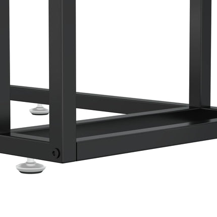 sidebord 50x35x65 cm hærdet glas sort