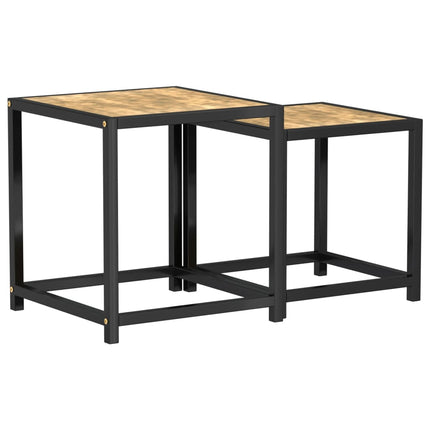 sideborde 2 stk. MDF sort og gul