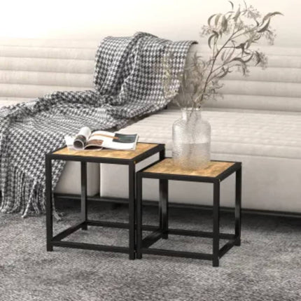 sideborde 2 stk. MDF sort og gul