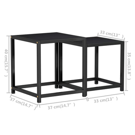 sideborde 2 stk. MDF sort